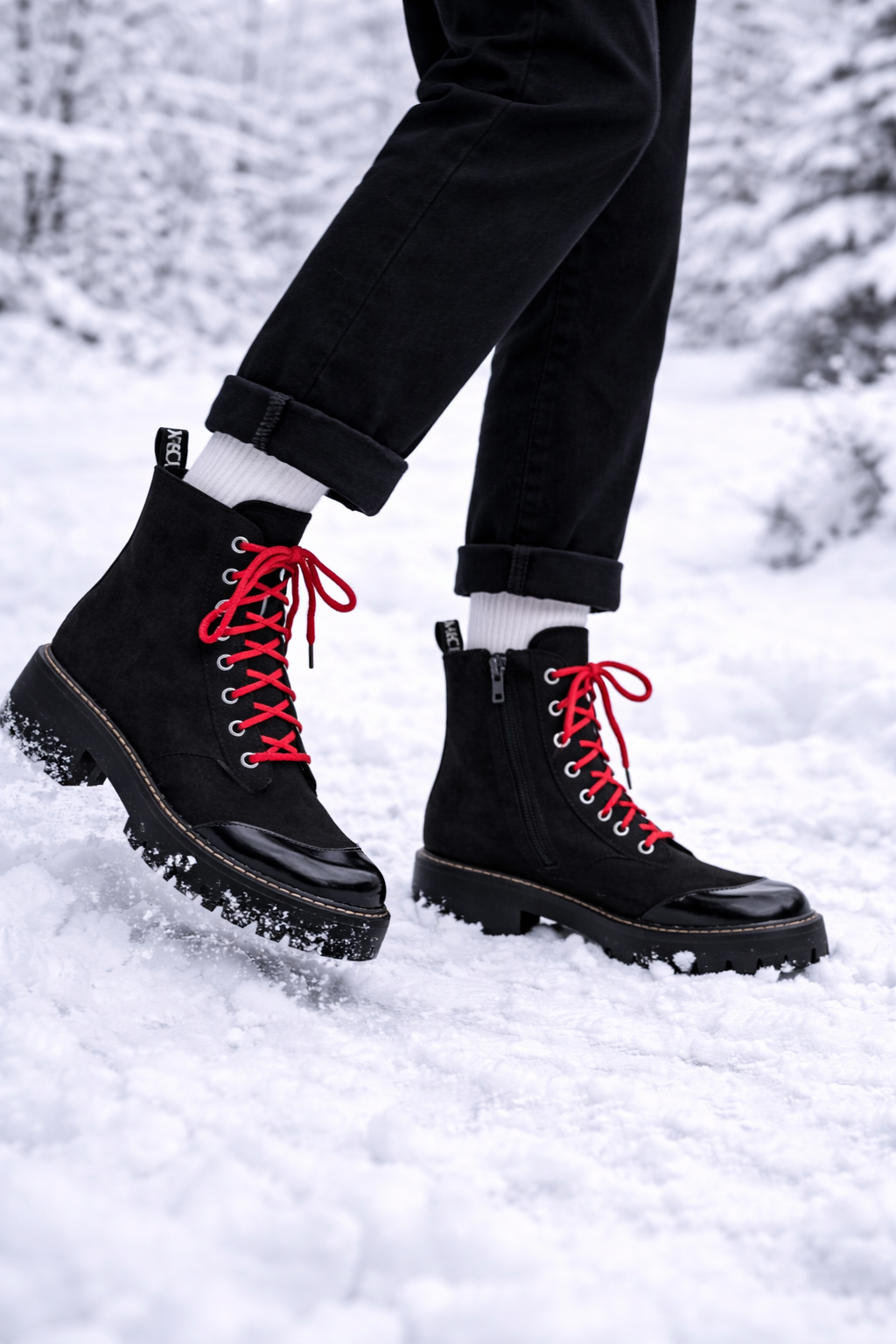 Bottes en cuir à semelles plates pour femmes - Wendy