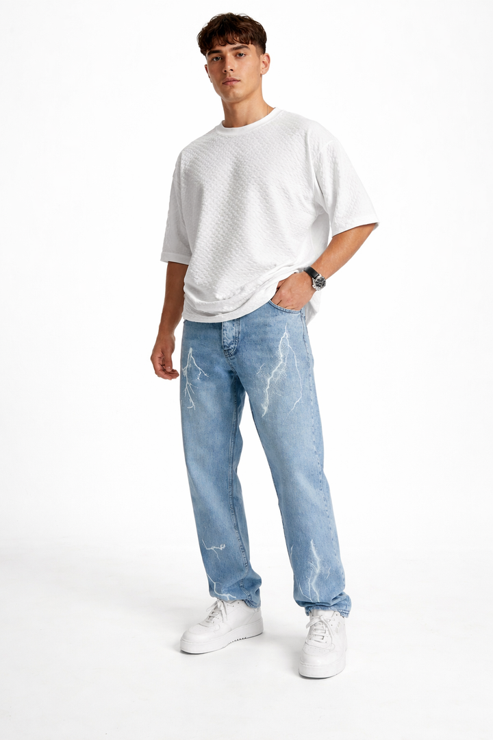 Jean droit avec imprimé - Svenrik