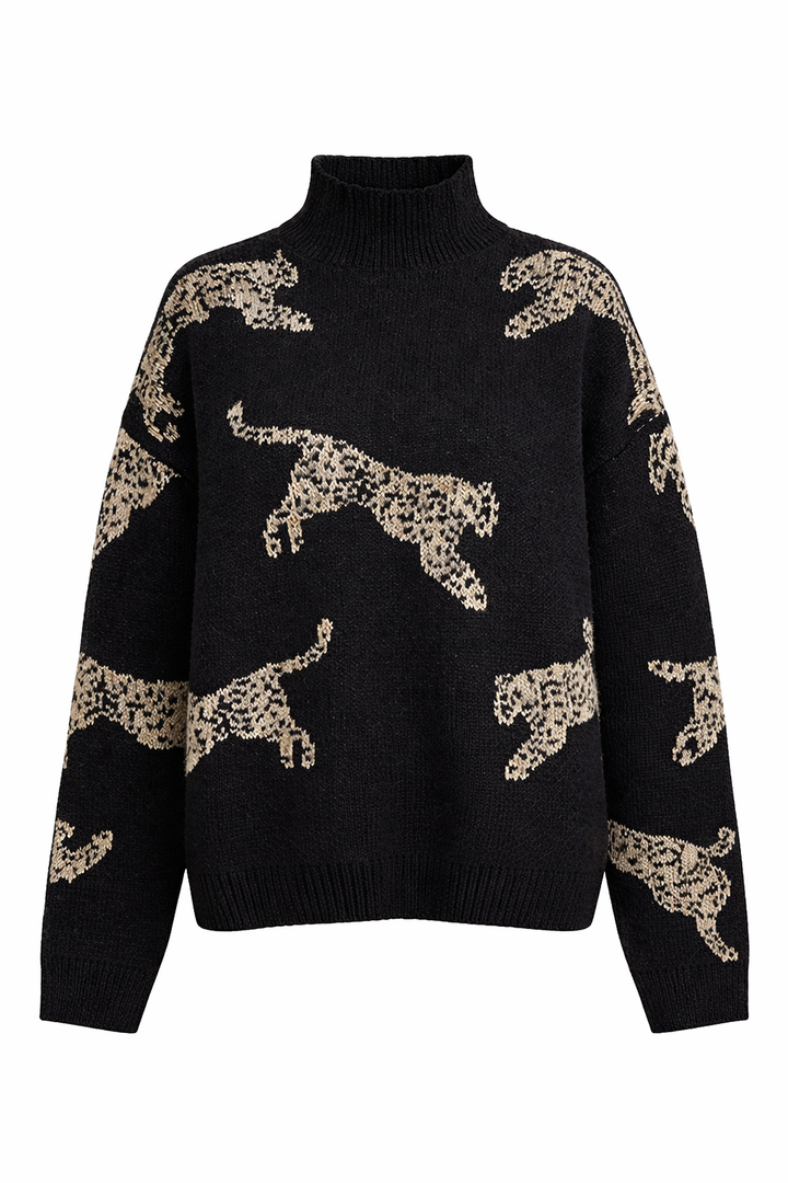 Pull tricoté pour femmes avec motif graphique - Yrvala