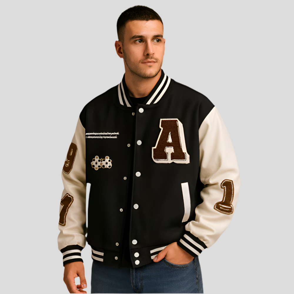 Veste vintage pour homme avec patchs brodés - Sam