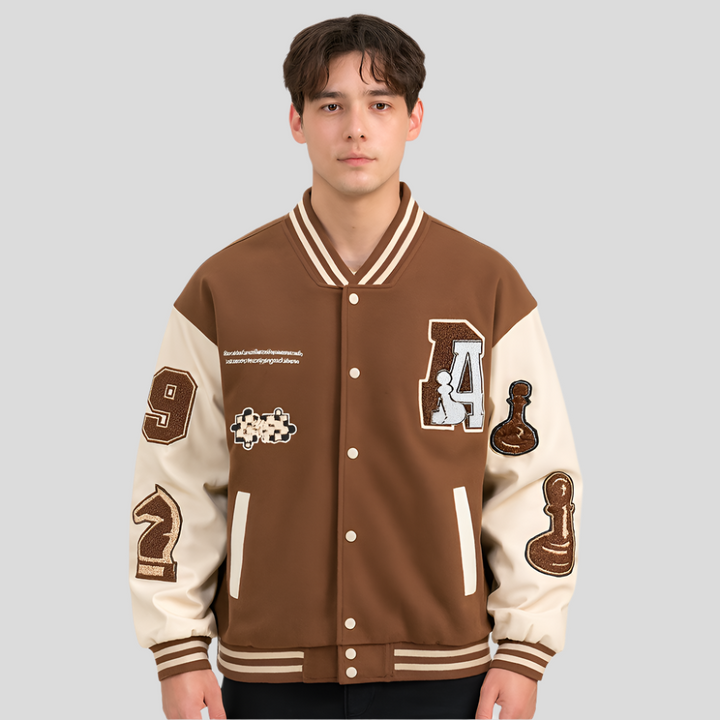 Veste vintage pour homme avec patchs brodés - Sam
