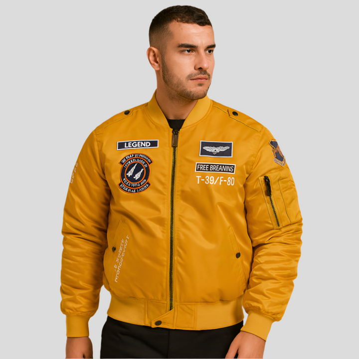 Blouson bombardier pour homme avec patchs brodés - Frederick