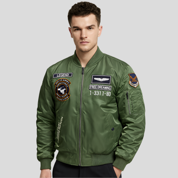 Blouson bombardier pour homme avec patchs brodés - Frederick