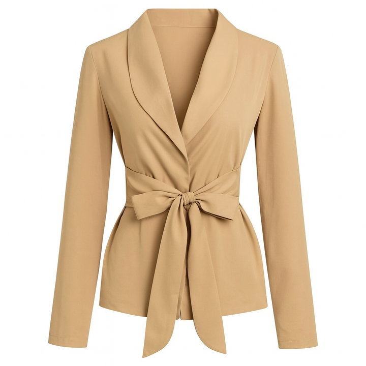 Blazer pour femmes avec ceinture sur le devant - Collie