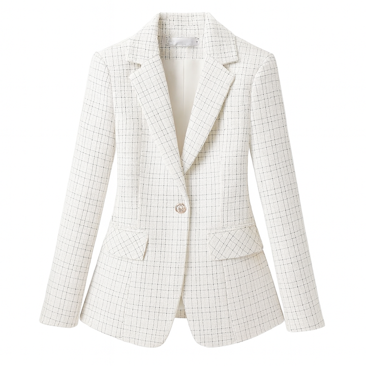 Blazer ajusté à motifs écossais pour femmes - Melissa