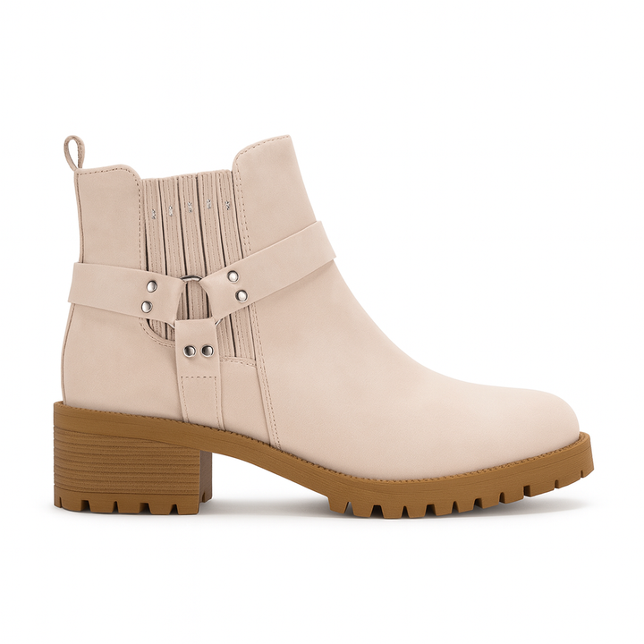 Bottines à talon moyen avec boucle pour femmes - Narella
