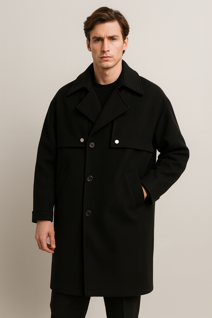 Manteau classique effet laine pour homme - Kaelor