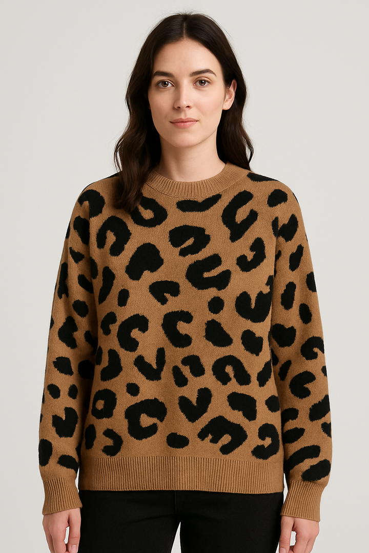 Pull femme à effet imprimé animal - Arlisse