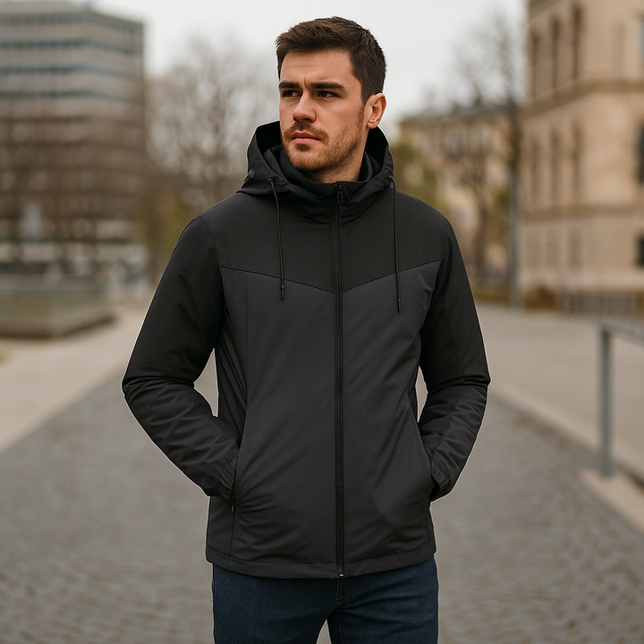Veste de sport imperméable pour homme avec capuche réglable - Damian