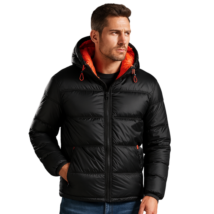 Veste matelassée avec capuche et doublure contrastée - Mark