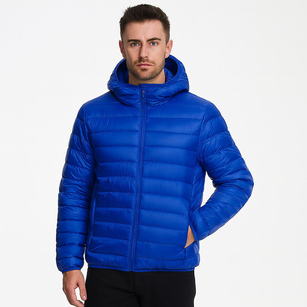 Veste matelassée légère avec capuche et fermeture éclair pour hommes - Tidus