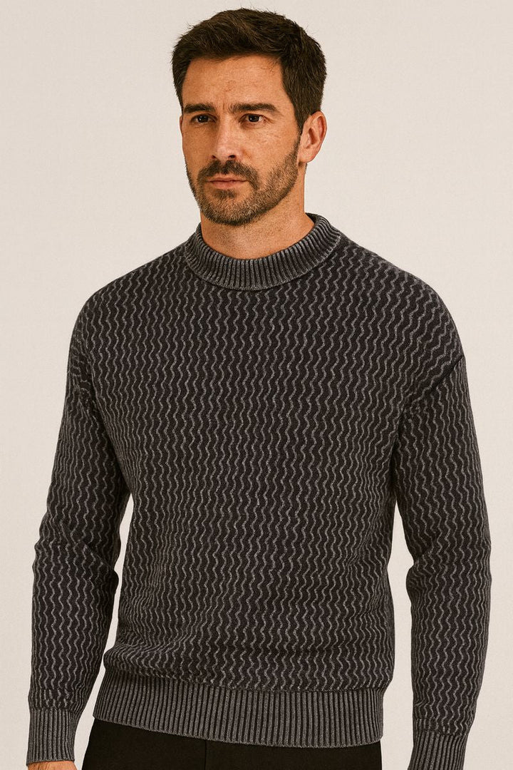 Pull jacquard léger pour hommes - Erian