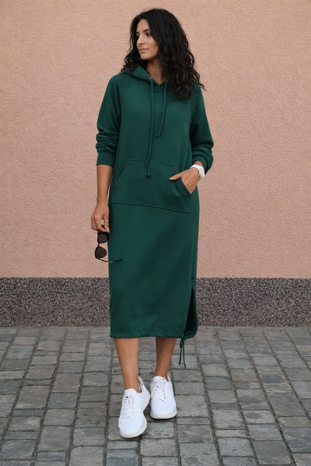 Robe longue à capuche pour femme - Lina