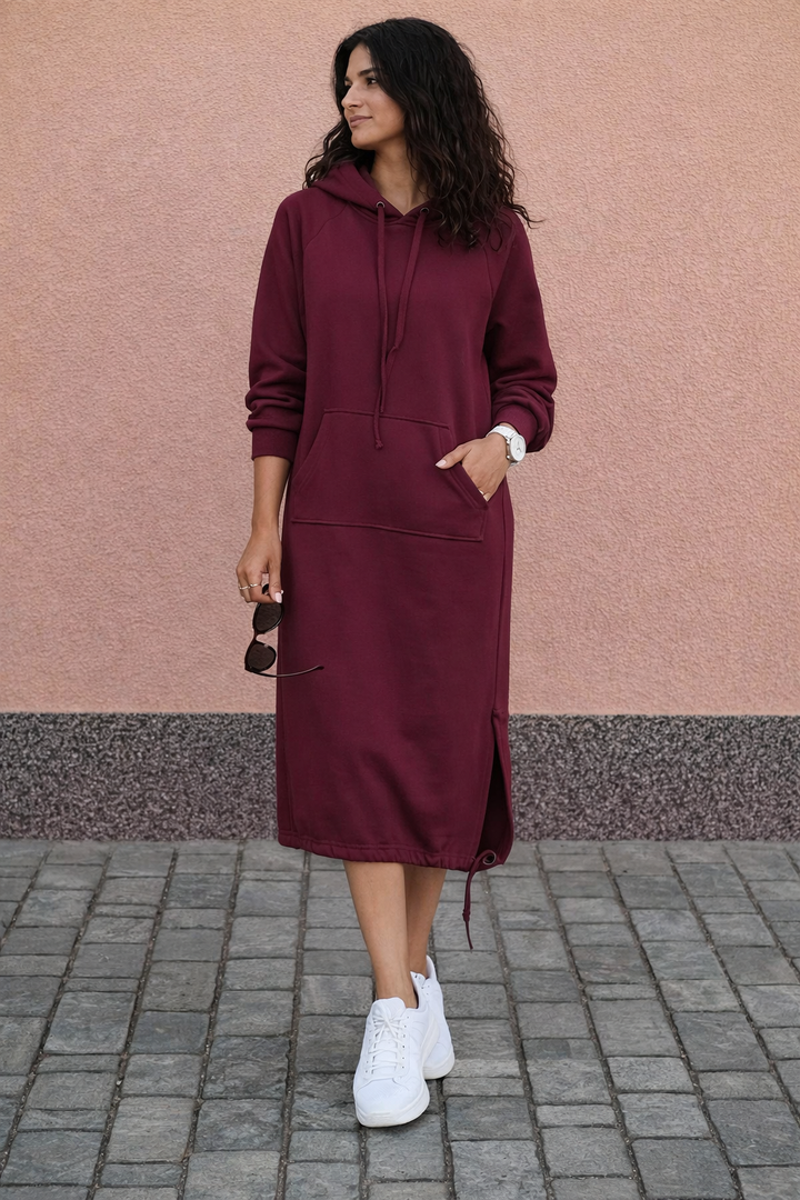 Robe longue à capuche pour femme - Lina