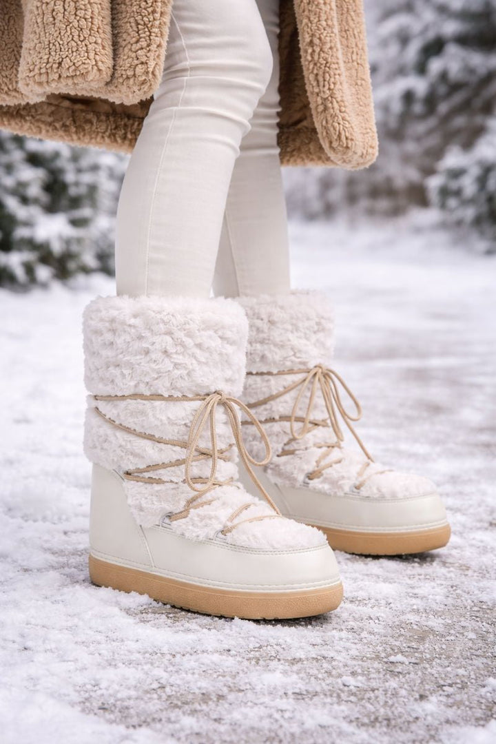 Bottes de neige pour femmes avec doublure en polaire et mi-mollet - Zanarkand