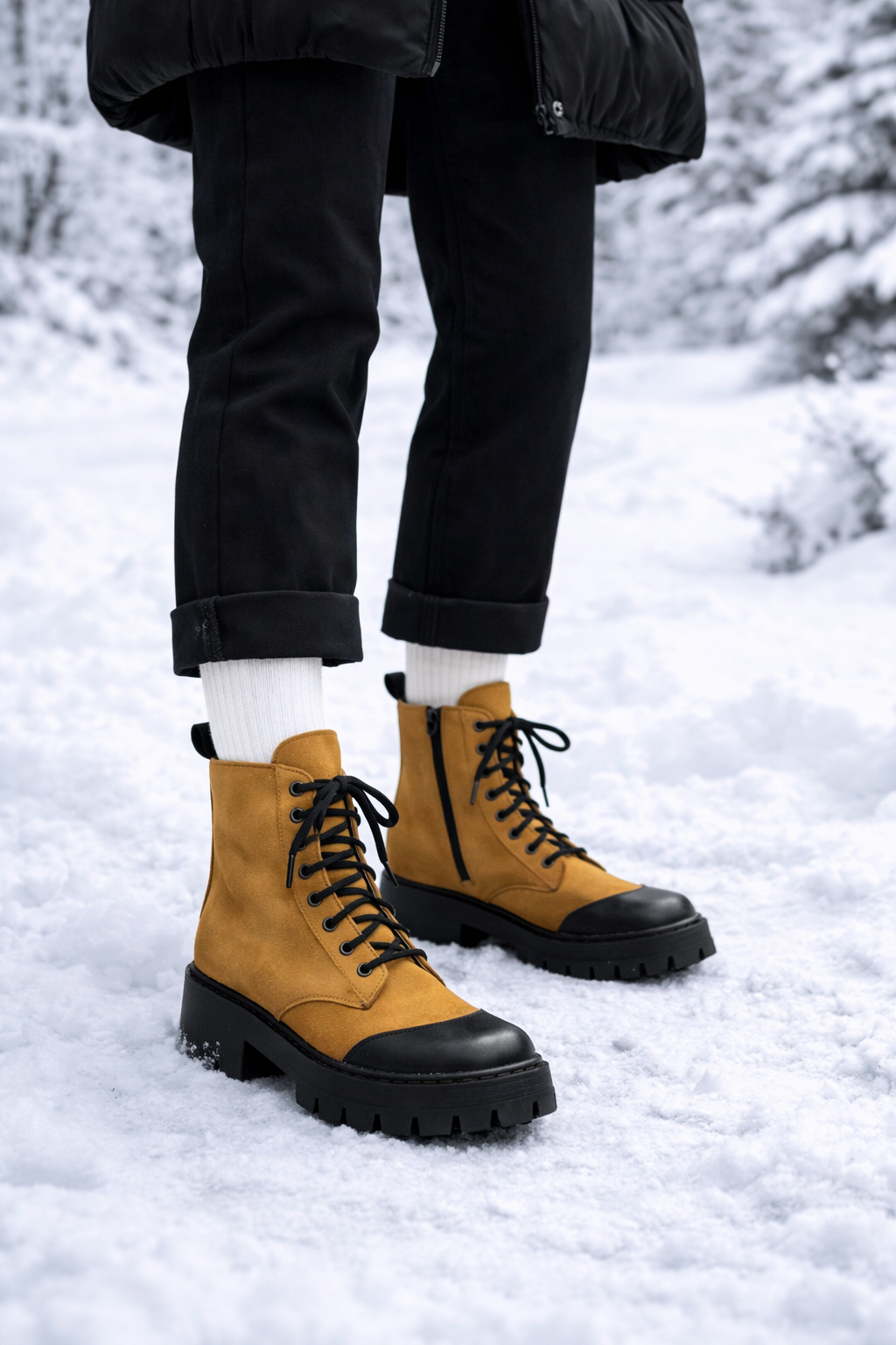 Bottes en cuir à semelles plates pour femmes - Wendy