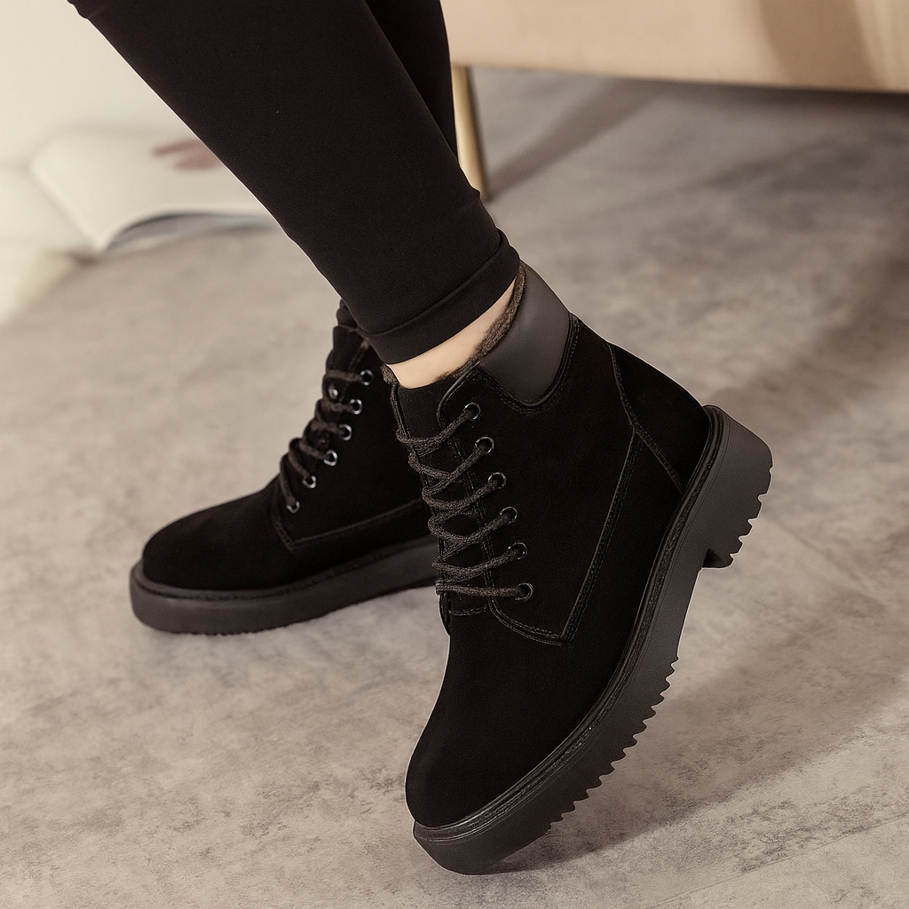 Bottes pour femmes en suédine avec intérieur chaud - Nerelis