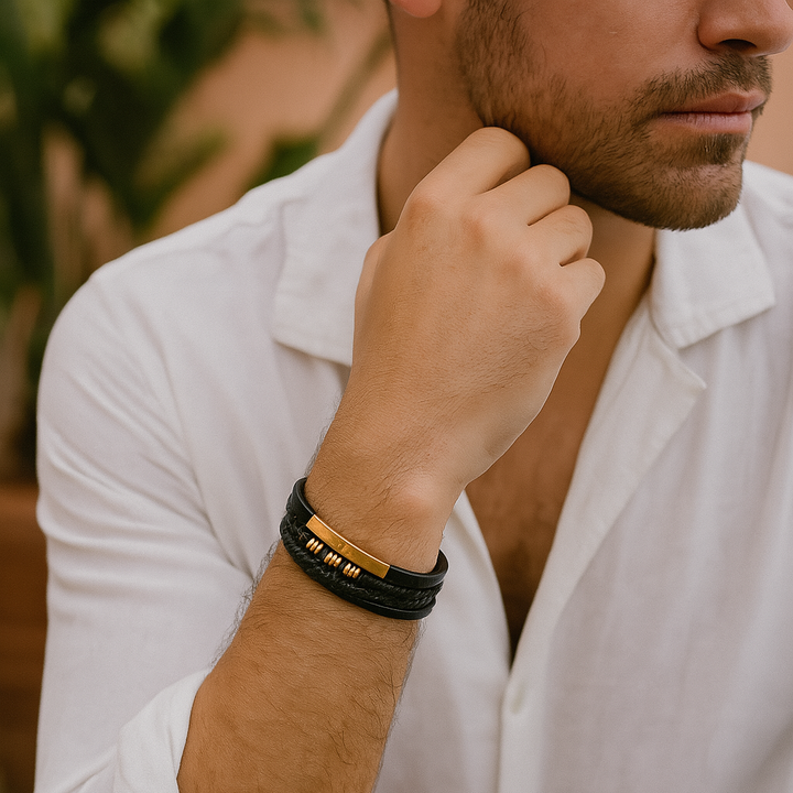 Majestic Vintage - Bracelet en cuir de luxe
