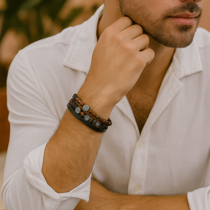 Elysian Vintage - Bracelet en cuir de luxe