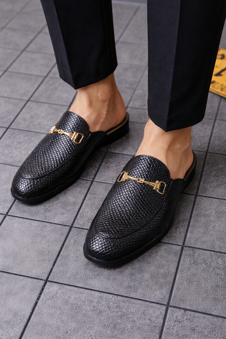 Mules habillées pour hommes, avec des ferrures en métal - Kervan