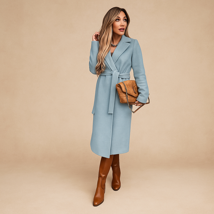 Manteau long en laine pour femme - Isoria