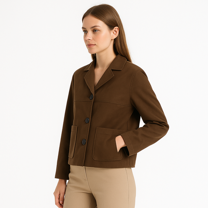 Veste courte en daim pour femme - Maeris