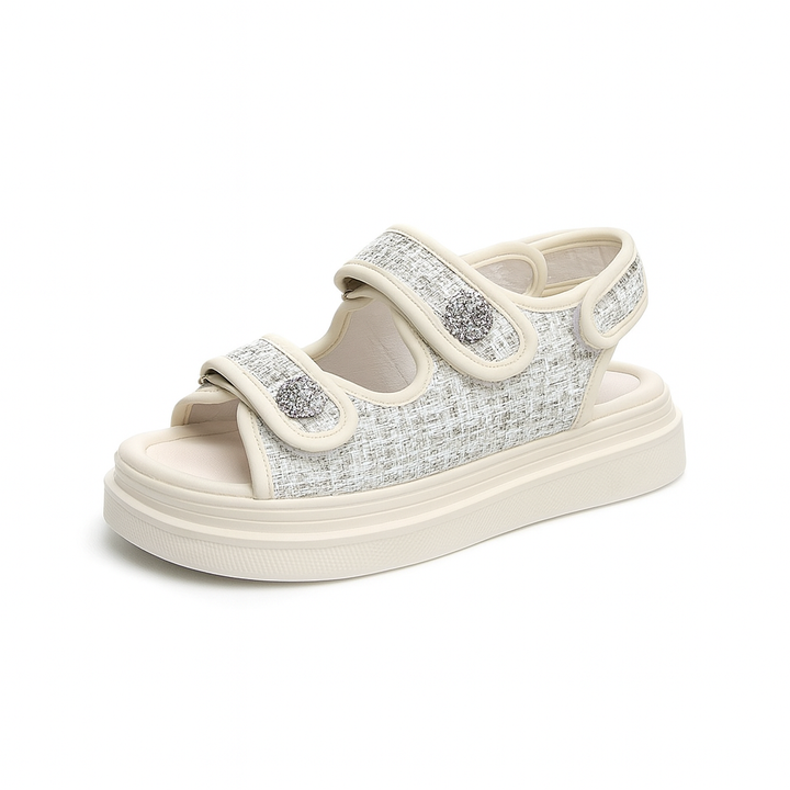 Sandales orthopédiques en tissu tweed pour femmes - Liora
