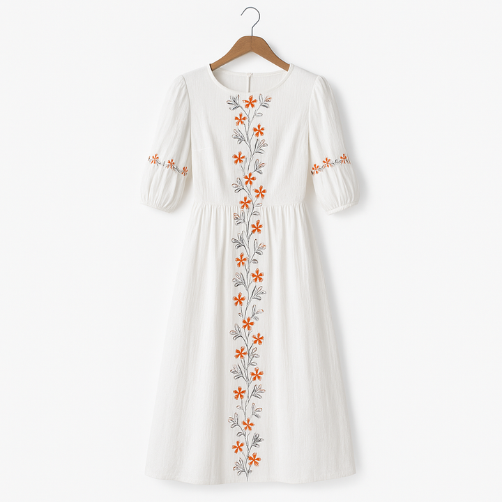 Robe en coton à manches trois-quarts - Carmona