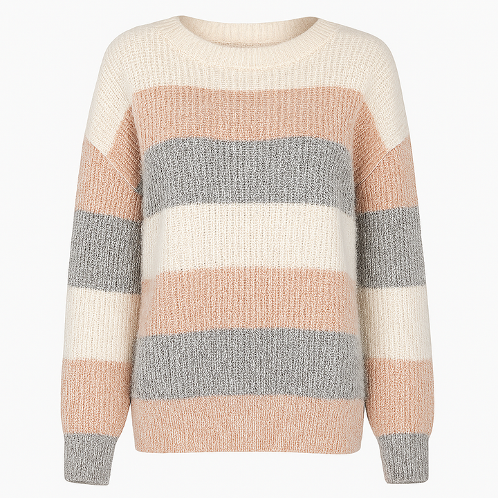 Pull en maille épaisse à larges rayures - Maelis