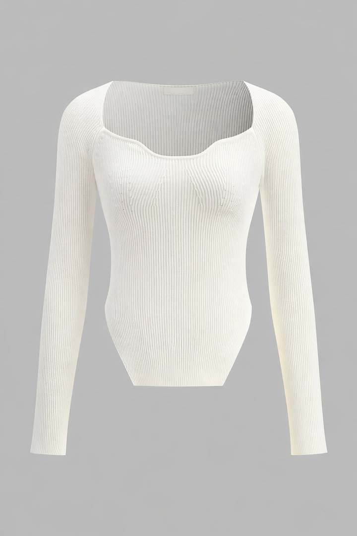 Top en maille à encolure en cœur pour femme - Brynhildr