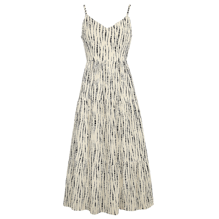 Robe midi à fines bretelles imprimée - Noelia