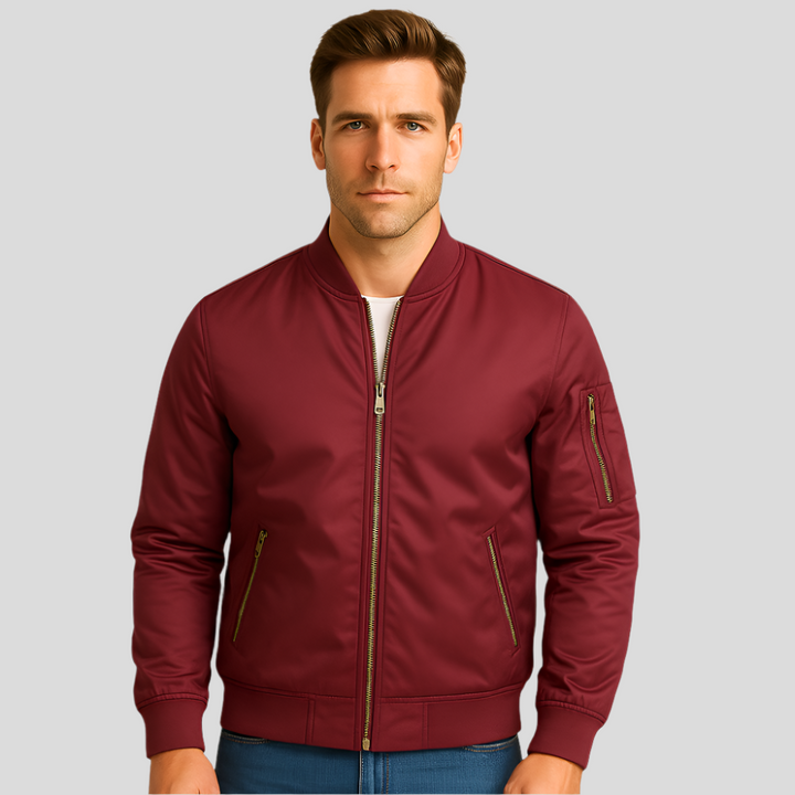 Blouson bombardier pour homme avec fermetures éclair métalliques - Timothy