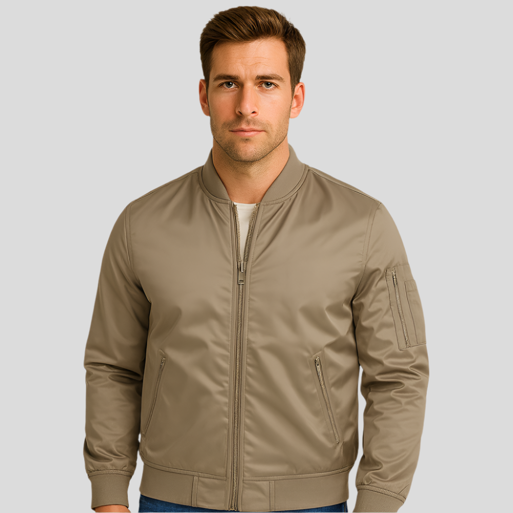Blouson bombardier pour homme avec fermetures éclair métalliques - Timothy