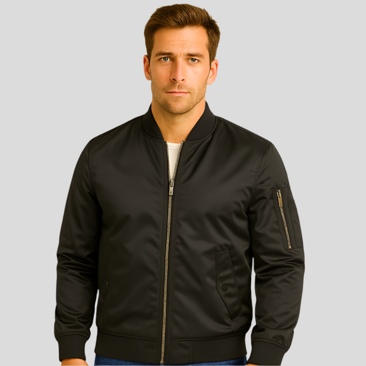 Blouson bombardier pour homme avec fermetures éclair métalliques - Timothy