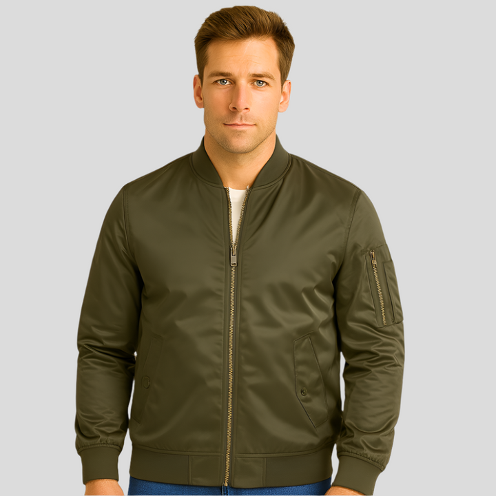 Blouson bombardier pour homme avec fermetures éclair métalliques - Timothy
