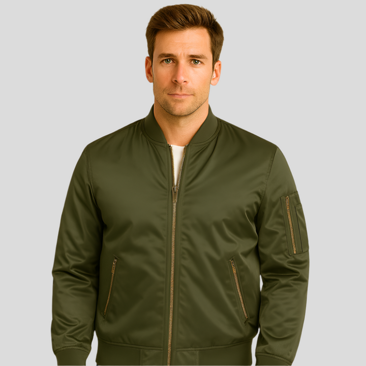 Blouson bombardier pour homme avec fermetures éclair métalliques - Timothy