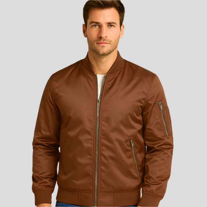 Blouson bombardier pour homme avec fermetures éclair métalliques - Timothy