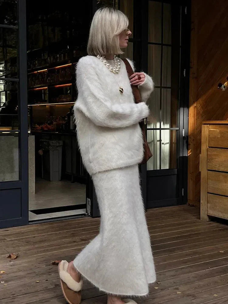 Ensemble tricoté pour femme avec texture douce - Eliane