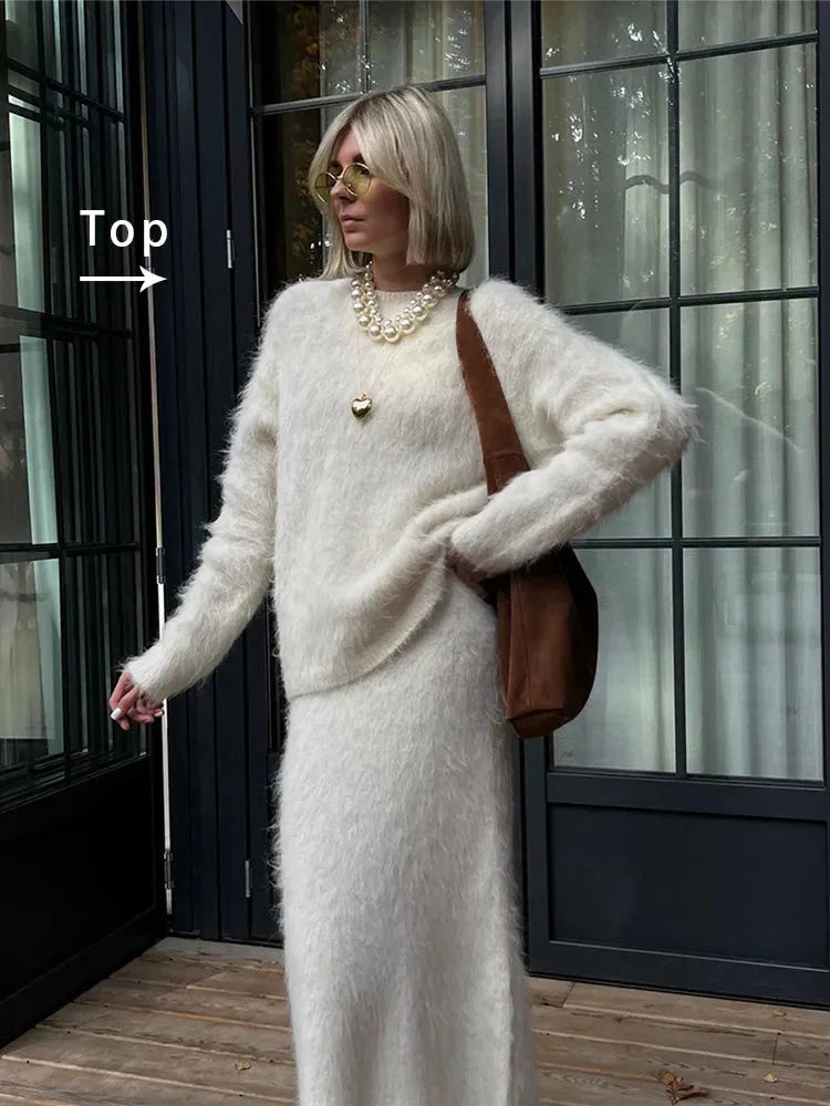 Ensemble tricoté pour femme avec texture douce - Eliane