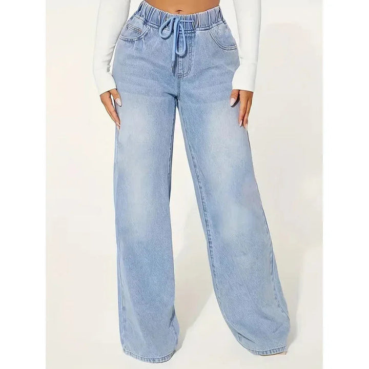 Jean large à taille haute pour femme - Amandine