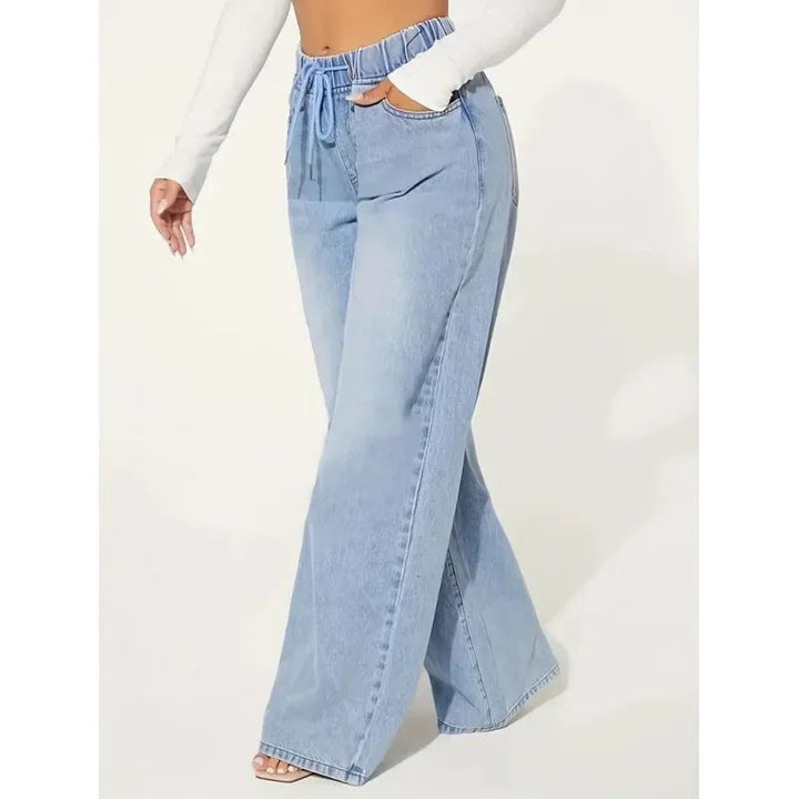 Jean large à taille haute pour femme - Amandine