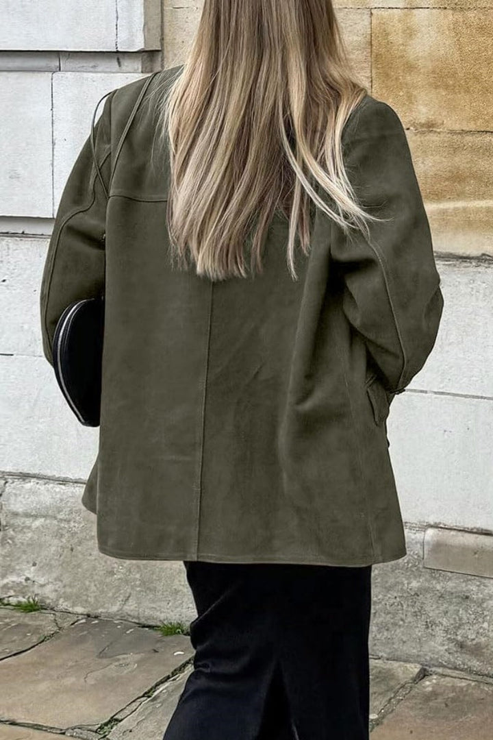 Blazer en cuir végétalien coupe classique pour femme - Colette