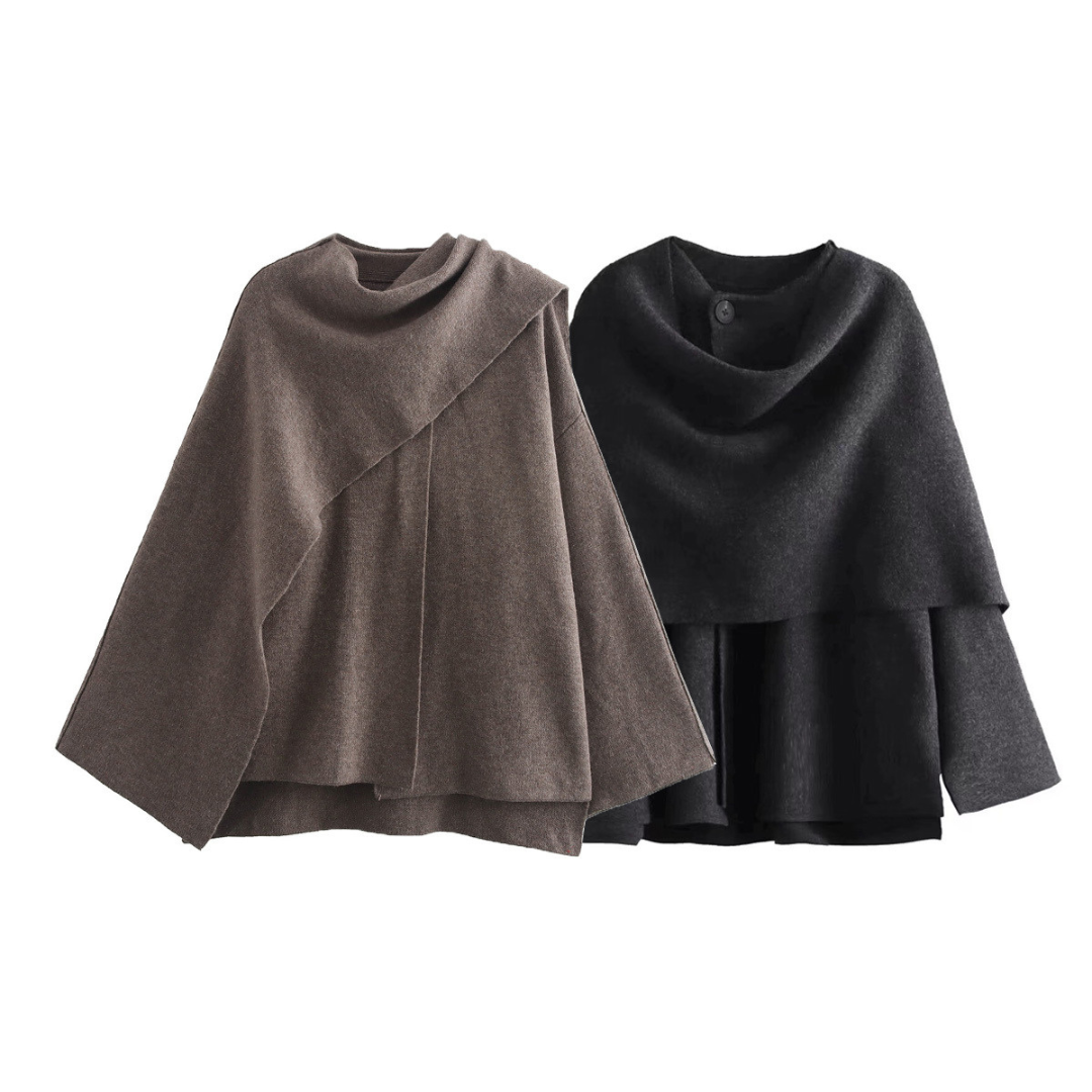 Cape femme élégante, coupe moderne, tissu doux - Doriane