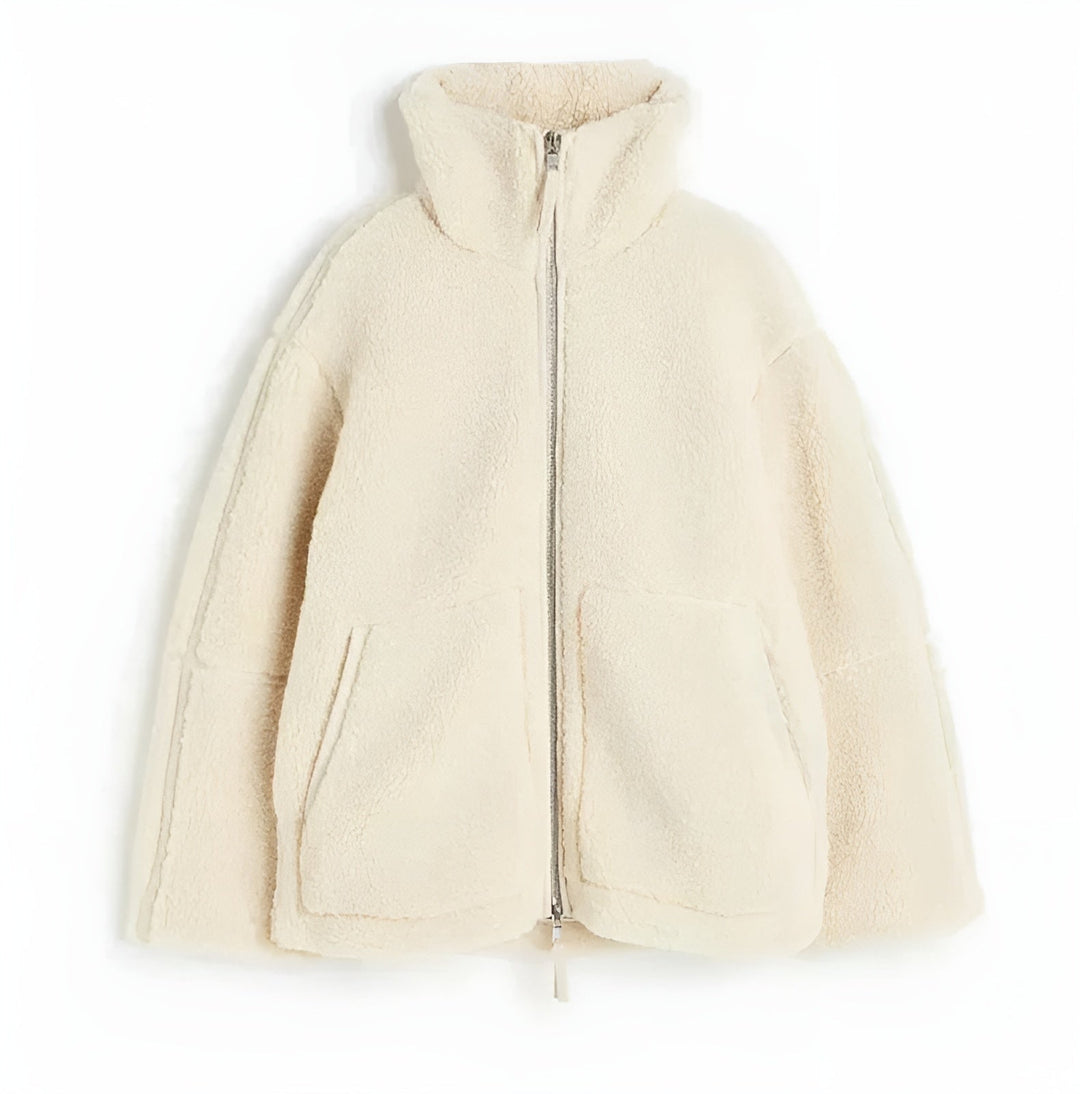 Veste chaude surdimensionnée pour femme avec fermeture éclair - Selindra