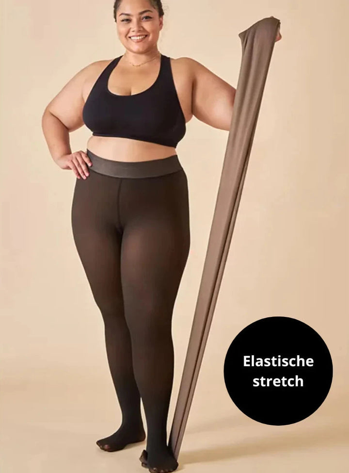 Collant thermique ajusté pour femmes avec doublure en polaire - Delphine