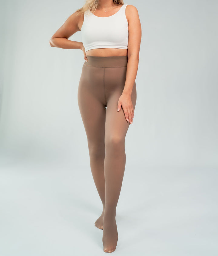 Collant thermique ajusté pour femmes avec doublure en polaire - Delphine