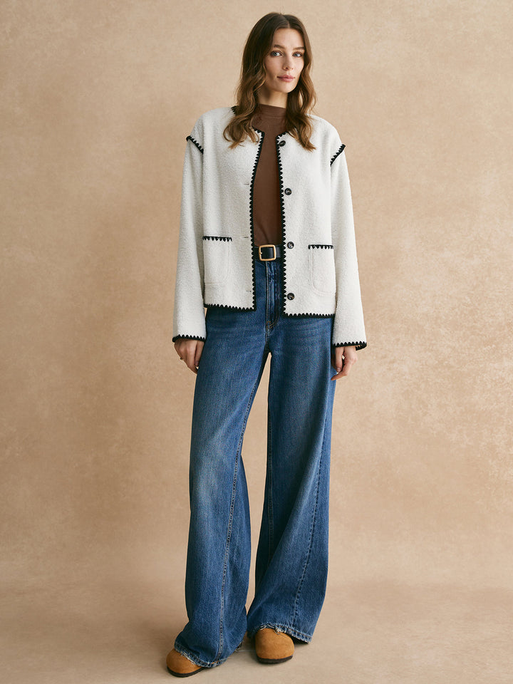 Veste polaire pour femmes avec passepoils - Annalise