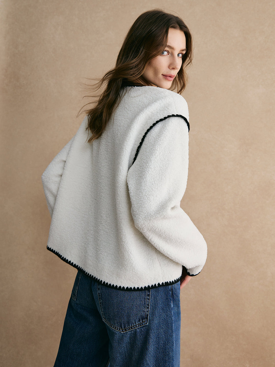 Veste polaire pour femmes avec passepoils - Annalise