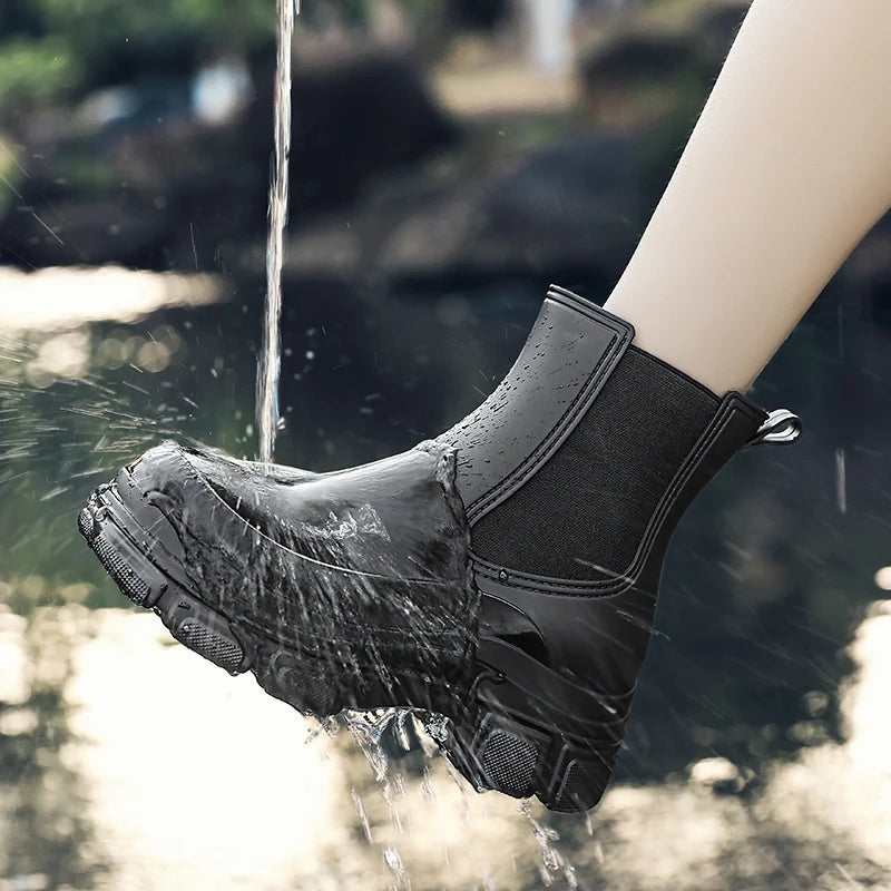 Bottes imperméables pour femmes à semelle épaisse et élastique - Liora