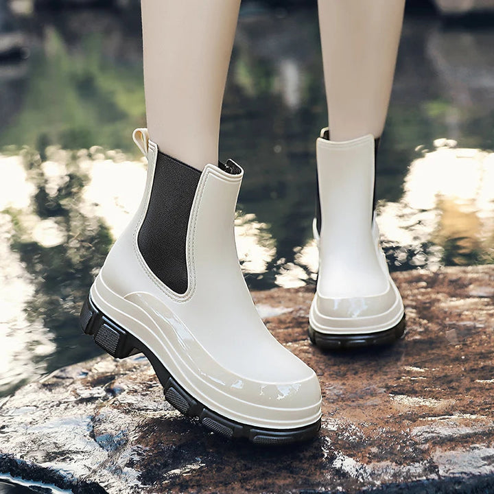 Bottes imperméables pour femmes à semelle épaisse et élastique - Liora